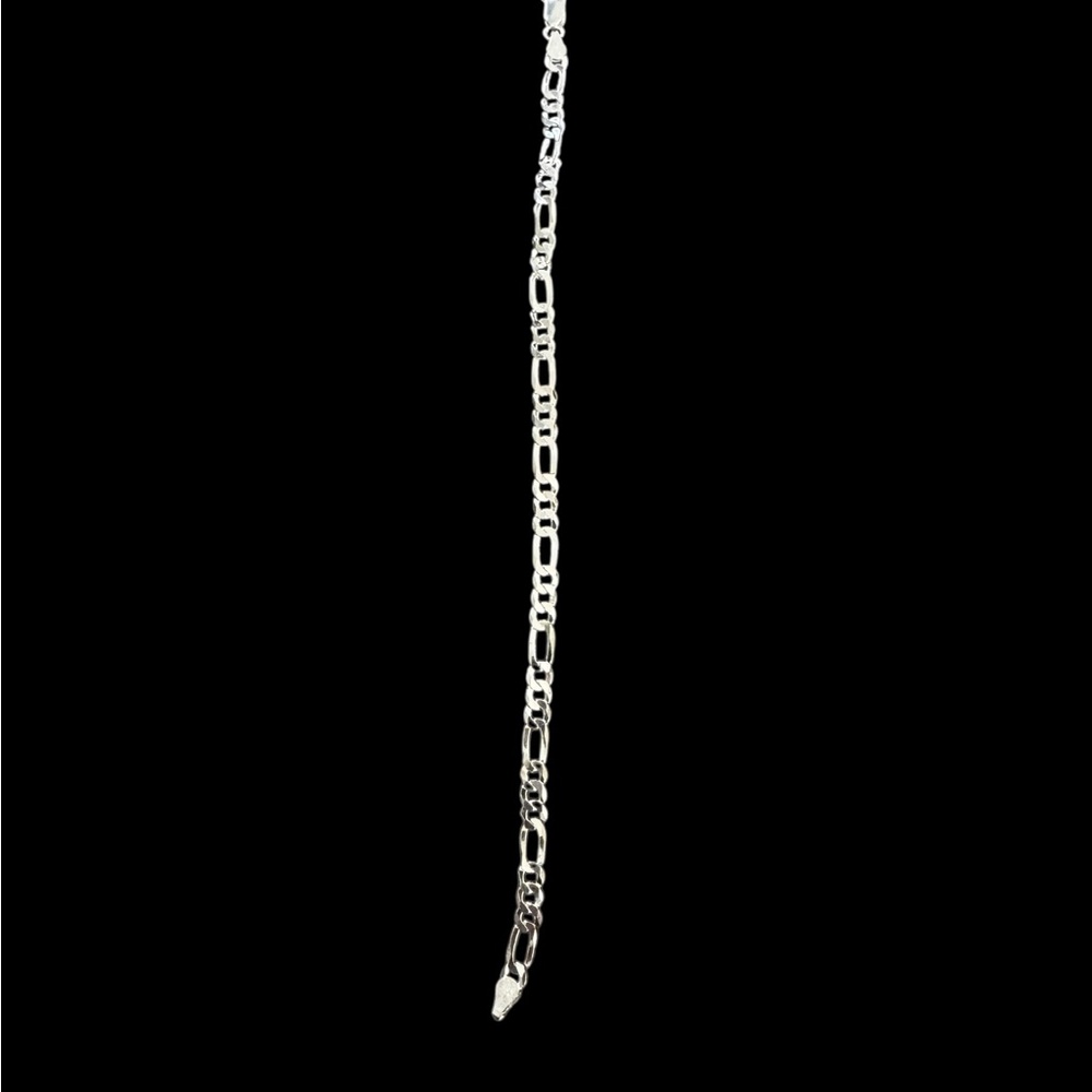 Bracelet Elegant Silver Chain FIGARO 3+1 Diamond Cut 925 Italy